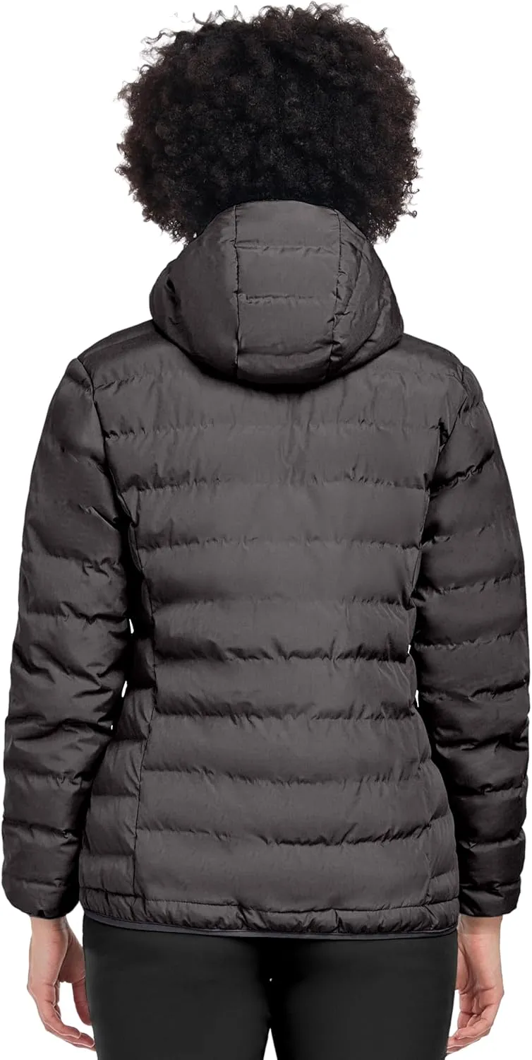 Little Donkey Andy Women's Warm Waterproof Puffer Jacket Hooded Windproof Winter Coat with Recycled Insulation