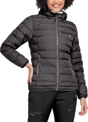 Little Donkey Andy Women's Warm Waterproof Puffer Jacket Hooded Windproof Winter Coat with Recycled Insulation
