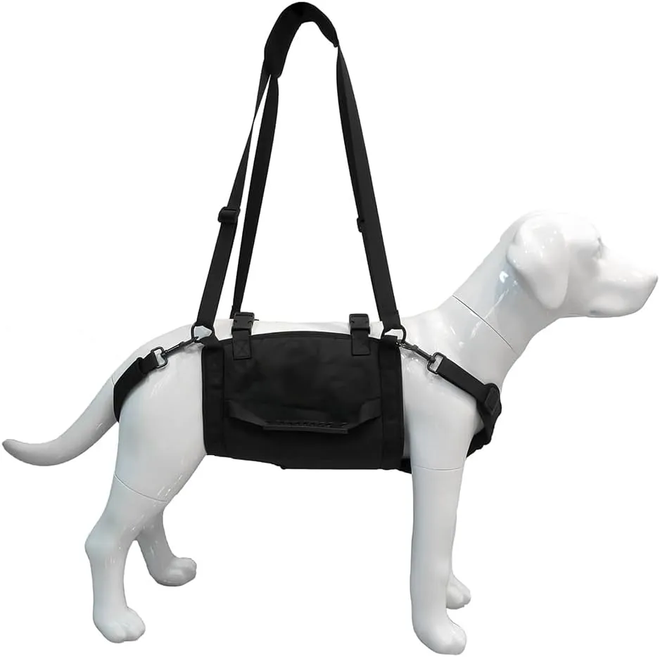 LIU&LIU Large Dog Support Backpack,Pet Full Body Lift Harness,Fit Dogs with Joint Injuries,Older,Arthritis,Surgery Recovery,Black,L