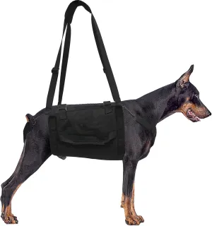 LIU&LIU Large Dog Support Backpack,Pet Full Body Lift Harness,Fit Dogs with Joint Injuries,Older,Arthritis,Surgery Recovery,Black,L