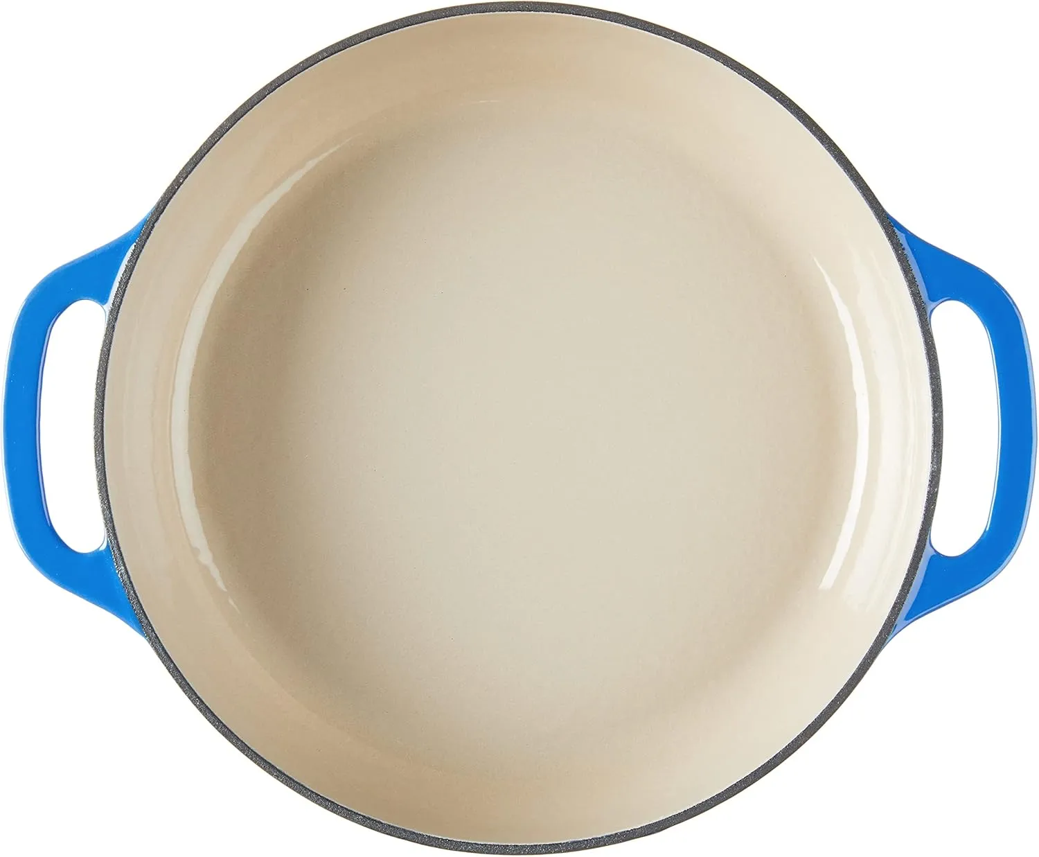 Lodge 3.6 Quart Enameled Cast Iron Oval Casserole With Lid – Dual Handles – Oven Safe up to 500° F or on Stovetop - Use to Marinate, Cook, Bake, Refrigerate and Serve – Caribbean Blue