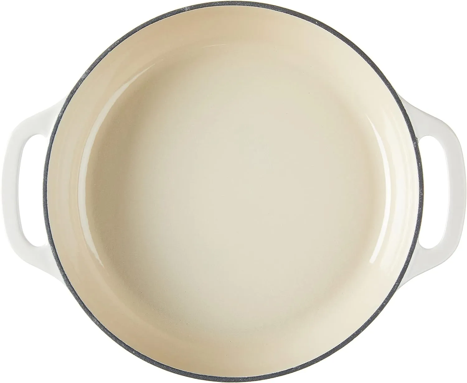 Lodge Enameled Cast Iron Casserole With Steel Knob and Loop Handles, 3.6 Quart, Oyster White & Enameled Cast Iron Dutch Oven, 7.5 Quart, Oyster