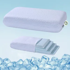 LOFE Adjustable Memory Foam Pillow - 4 Heights from 1.2 to 4.8in, Cervical Pillow for Neck Pain Relief, Neck Support Pillow for Side Sleepers, Cooling for Back/Stomach Sleeping, CertiPUR-US