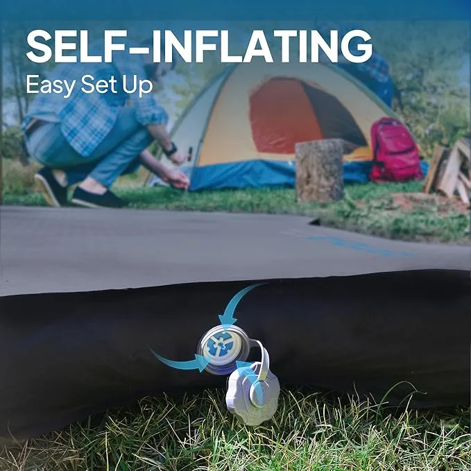 LOSTHORIZON Tesla Camping Air Mattress with Foam, Self Inflating Sleeping Pad, 4.5" Thick, with Air Pump, Model S