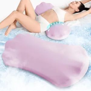 Lower Back Pain Relief Pillow for Sleeping Memory Foam Lumbar Support Pillow for Side Back Sleepers - Ergonomic Cooling Waist Pillow - Back Pain Relief Wedge Cushion Bolster Pillow for Bed, Car, Sofa