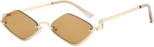 Luxury Sunglasses Women Men Small Polygonal Metal Frame Sun Glasses Driving Travel Shades Eyewear Uv400