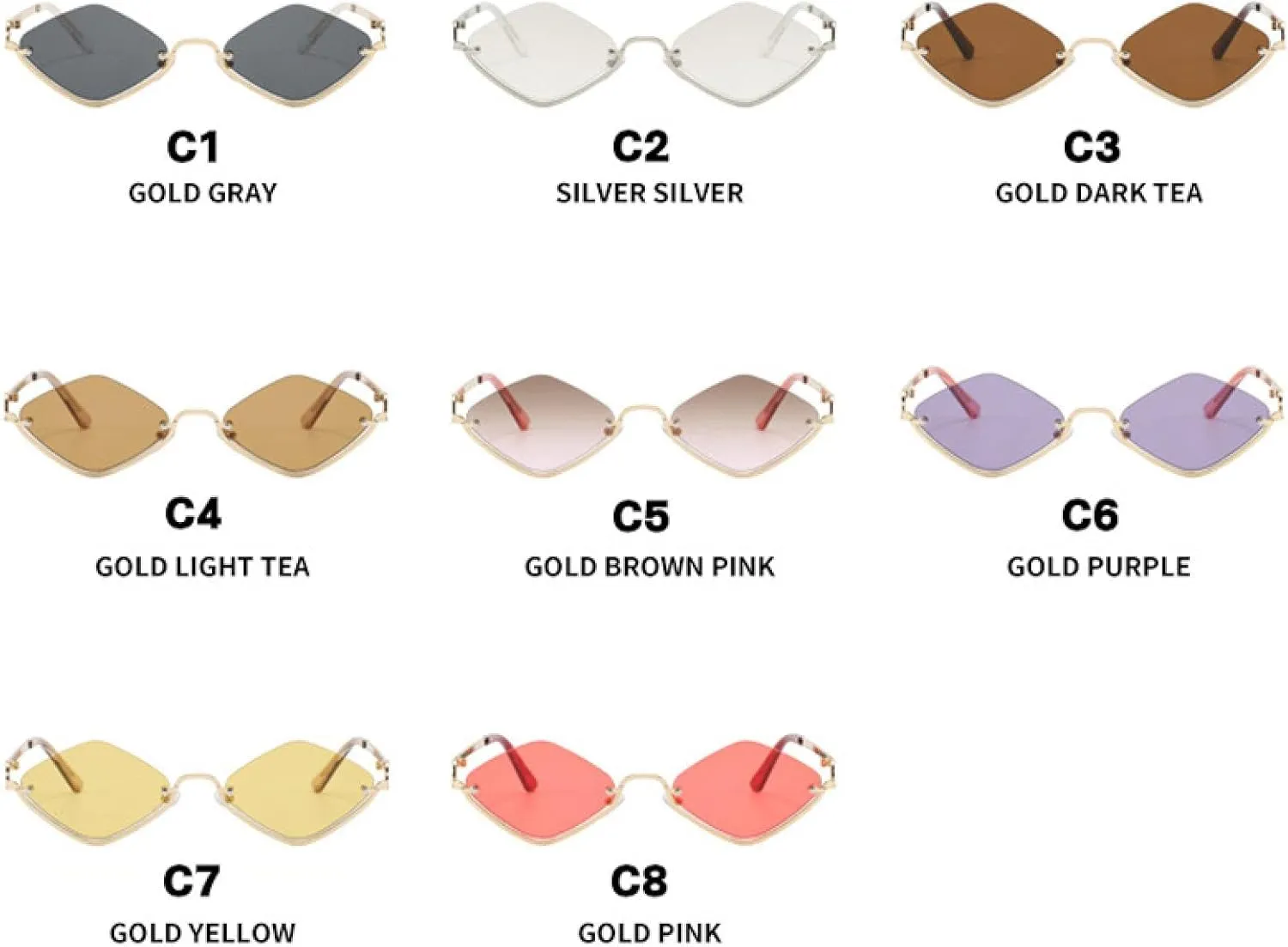 Luxury Sunglasses Women Men Small Polygonal Metal Frame Sun Glasses Driving Travel Shades Eyewear Uv400