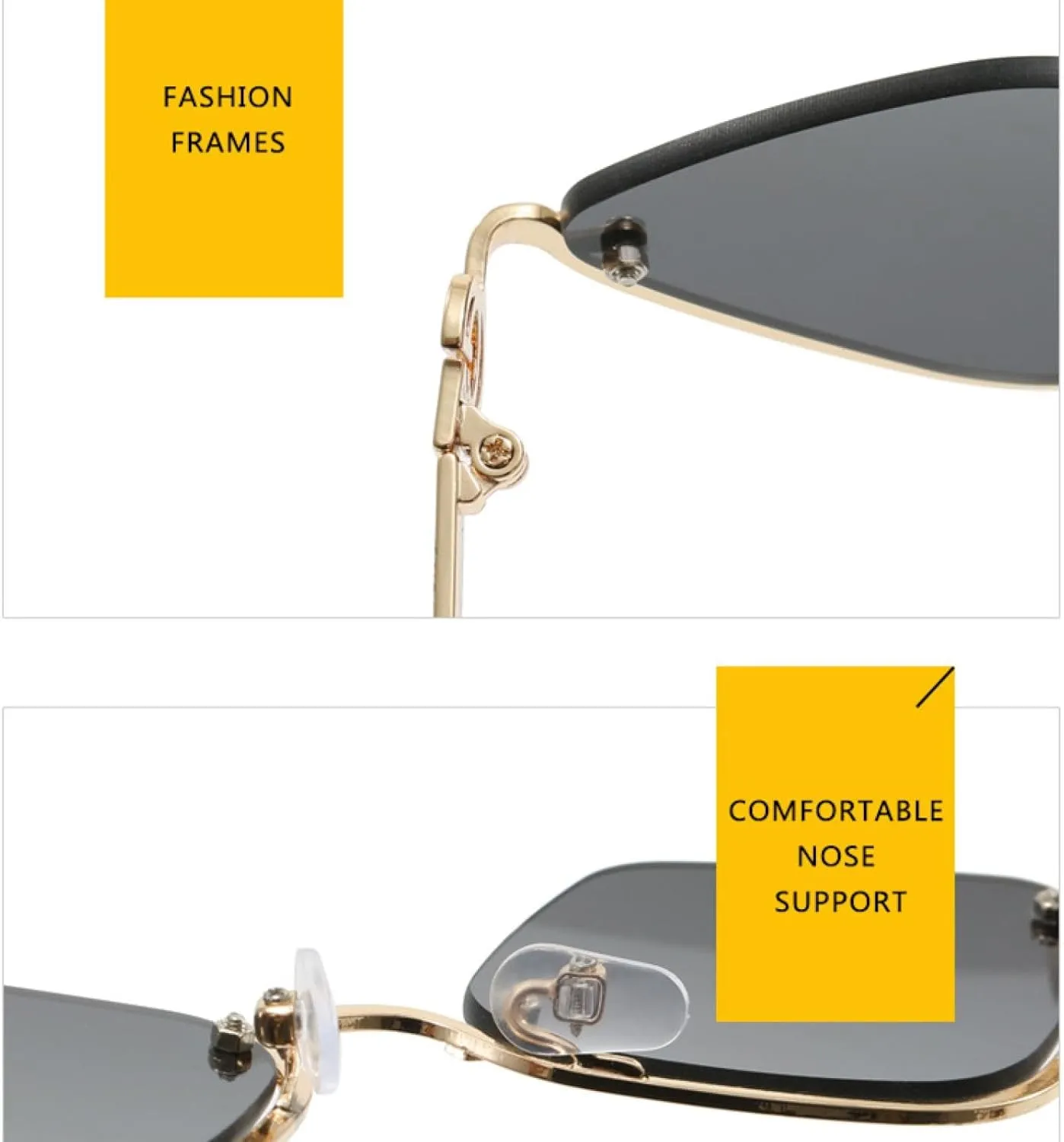 Luxury Sunglasses Women Men Small Polygonal Metal Frame Sun Glasses Driving Travel Shades Eyewear Uv400