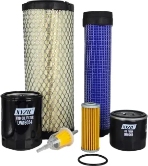 LVA21036 Service Maintenance Filter Kit Compatible with John Deere 1025R 2025R Compact Utility Tractor with Yanmar 3TNV80F Engine M131802 M131803 LVA16054 AM116304 MIU804763