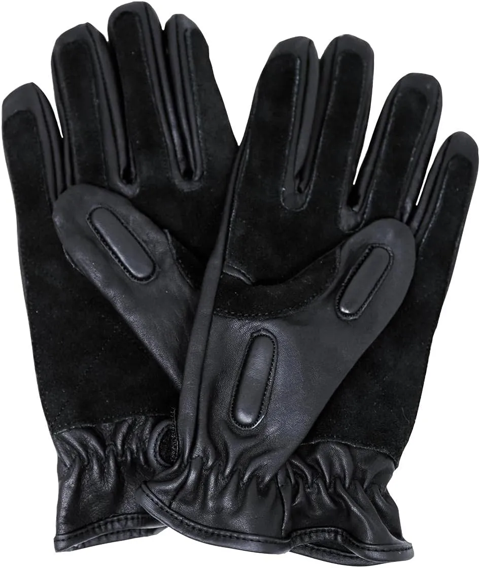 M MCGUIRE GEAR Full-Finger Leather Climbing and Rappelling Gloves