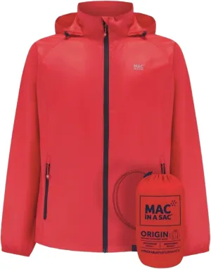 Mac in a Sac Men's Packable Rain Jacket - Origin - Lightweight Waterproof and Breathable Raincoat with Hood