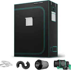 MARS HYDRO 5x2.6 Grow Tent (60"x32"x80") & iFresh 6 Inch Smart Inline Fan Combo Kit, Indoor Plant Growing Set, Maximizes Plant Yield in Hydroponics or Indoor Gardening