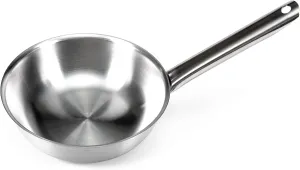 Matfer Bourgeat Tradition Flared Saute Pan without Lid, 9 1/2-Inch, Gray