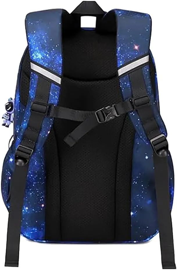 MATMO Multi-Pocket Girls Boys School Backpack Kids Student Bookbag Travel Daypack (Royal Blue)