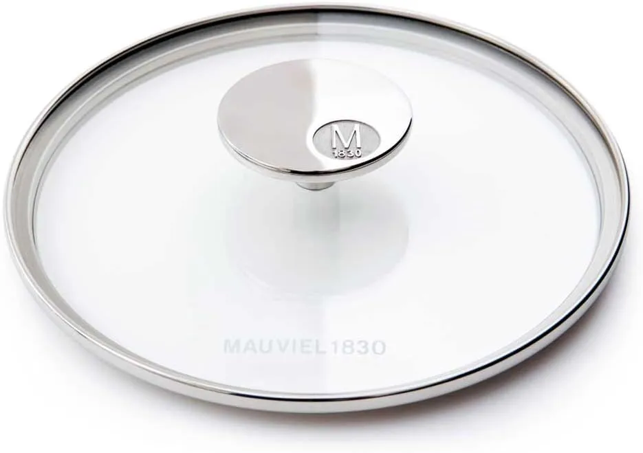 Mauviel Glass Lid With Cast Stainless Steel, 9.4-in, Made in France