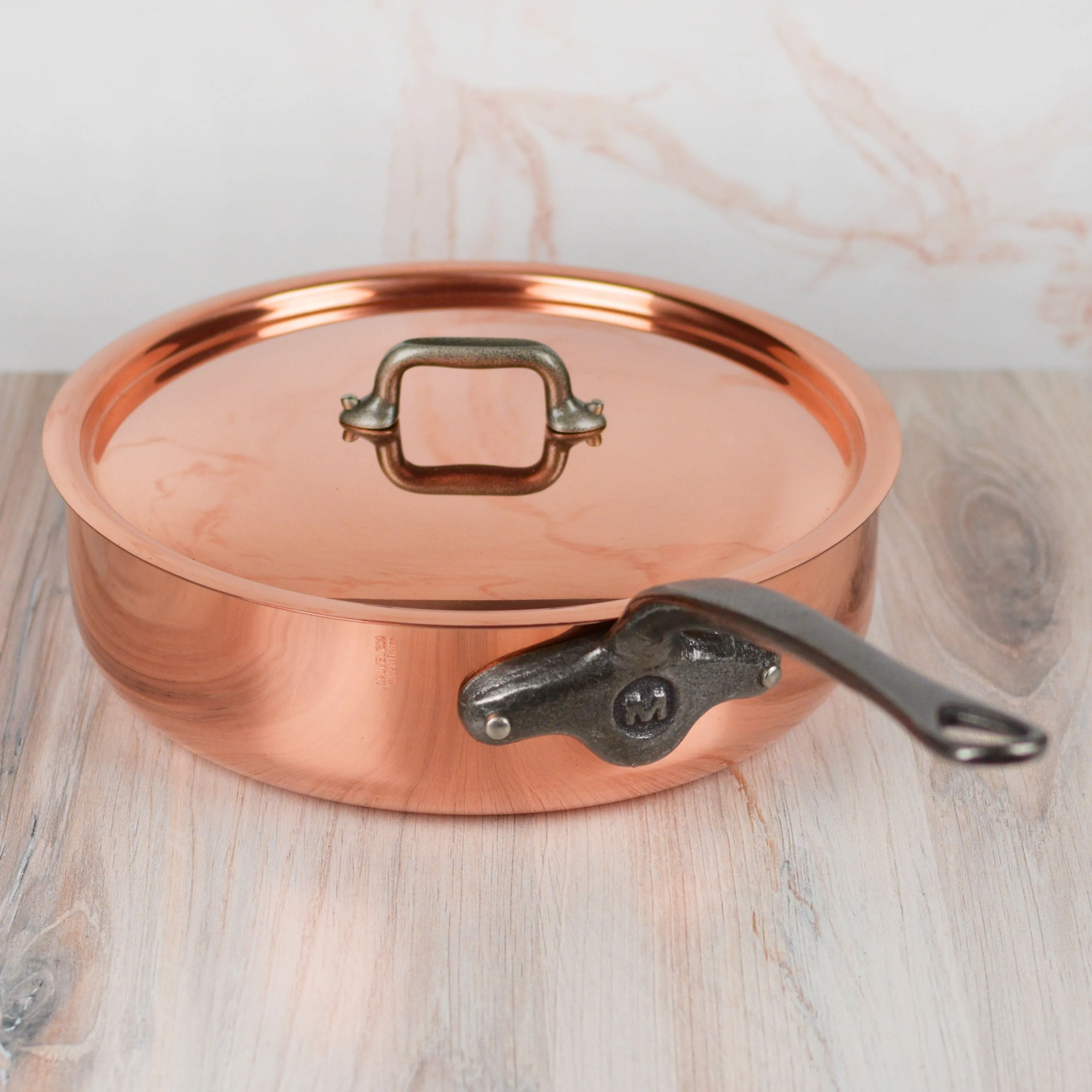 Mauviel M200Ci 3.4-quart Copper Saute Pan