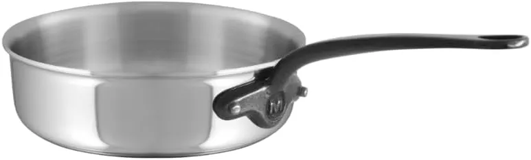 Mauviel M'COOK CI Stainless Steel Saute Pan With Cast Iron Handle, 6.2-Qt, Made In France