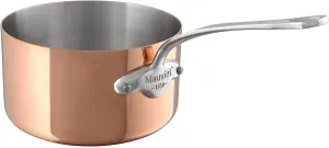 Mauviel M'Heritage 150 S 1.5mm Polished Copper & Stainless Steel Sauce Pan With Lid, And Cast Stainless Steel Handle, 1.8-qt, Made In France
