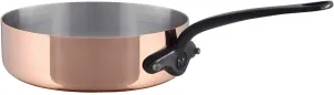 Mauviel M'Heritage M200CI 2mm Polished Copper & Stainless Steel Saute Pan With Cast Iron Handle, 1.9-qt, Made in France