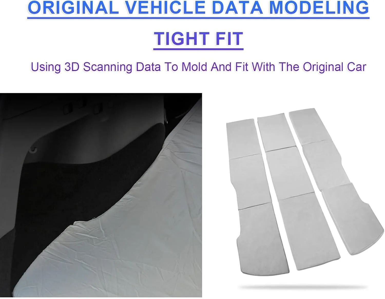 Memory Foam Camping Mattress, Portable Travel Car Camping Floor Mattress & Mattress Sleeping Pad for Sleepover Travel Bed