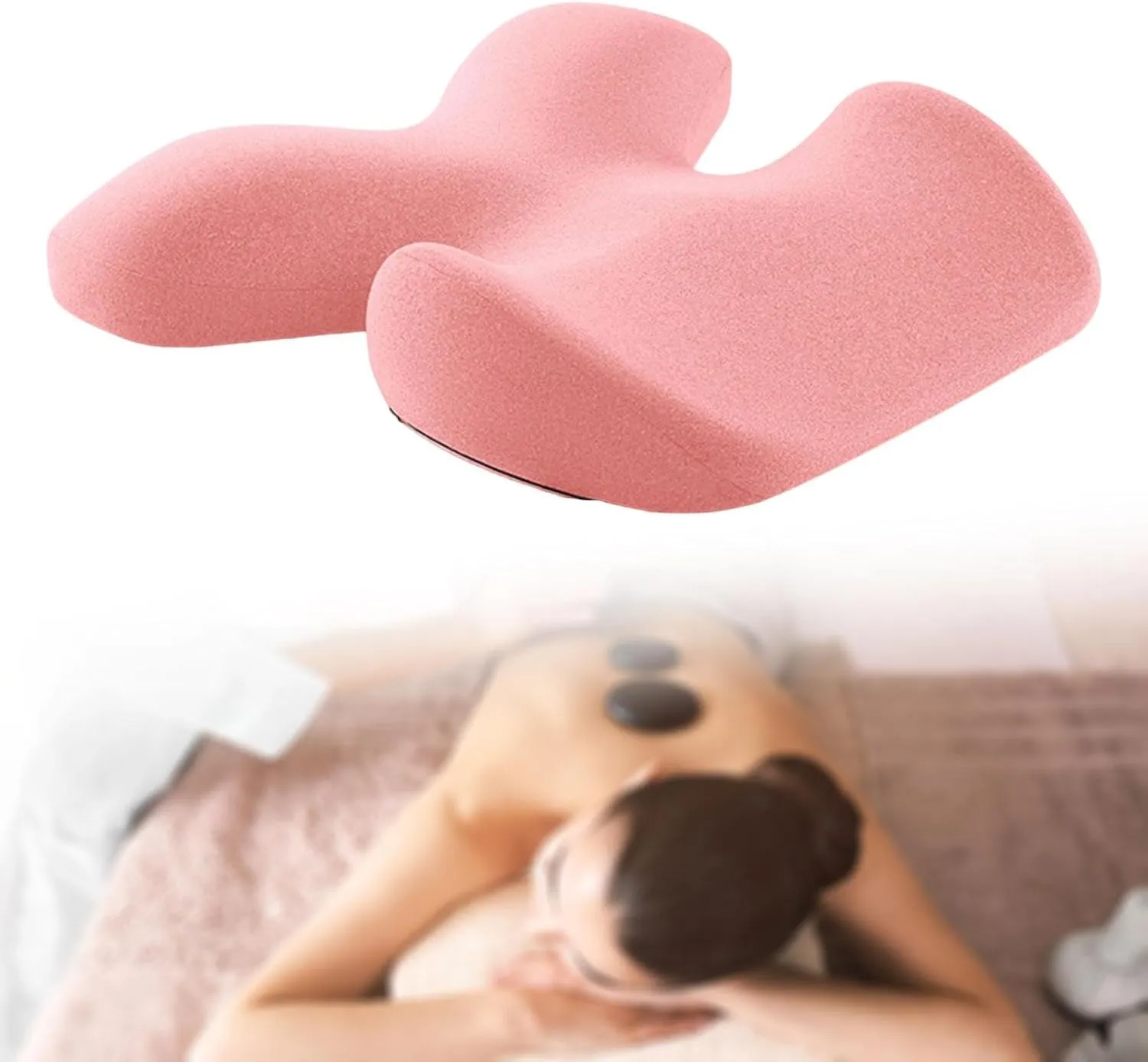Memory Foam Massage Table Breast Pillow Comfortable Multifunctional Beauty Salon Support Pillow for Beauty SPA Relaxing Home, Pink