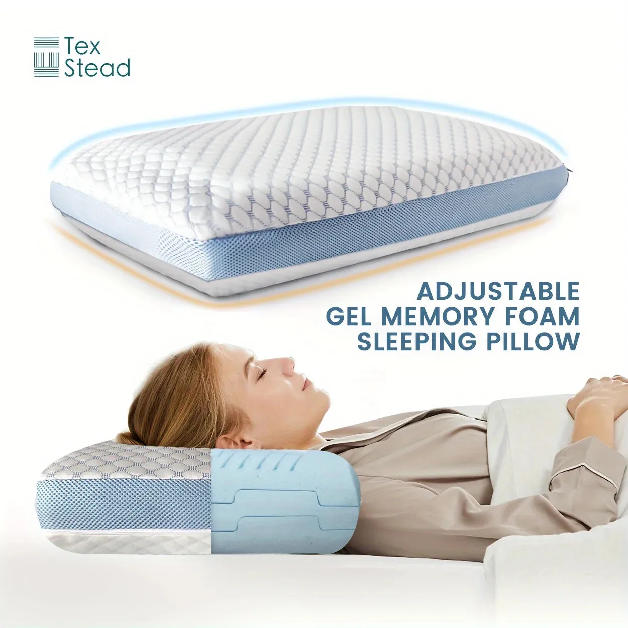 Memory Foam Neck Pillow | Firm Cooling Support for Pain