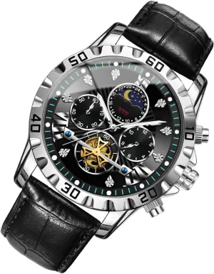 Men Watches - Wrist Wacth | Stylish Dress Watches | Multifunctional Fashion Accessories, Waterproof Mechanical Timepiece for Business Meeting
