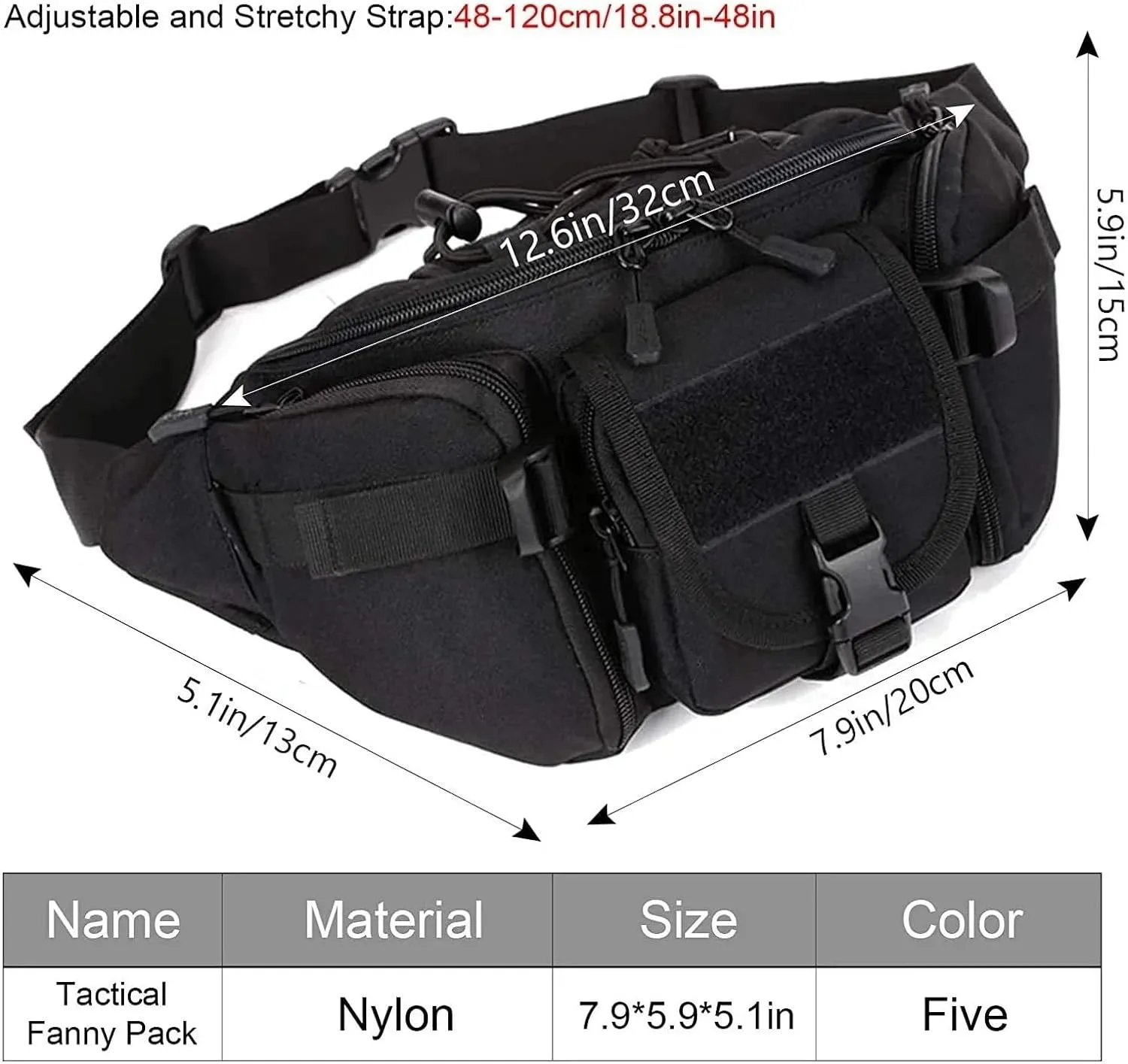 Men's and Women's Waterproof Camouflage Waist Bag for Outdoor Activities - Hunting, Hiking, Climbing, Fishing Nylon Belt Pack(Khaki)