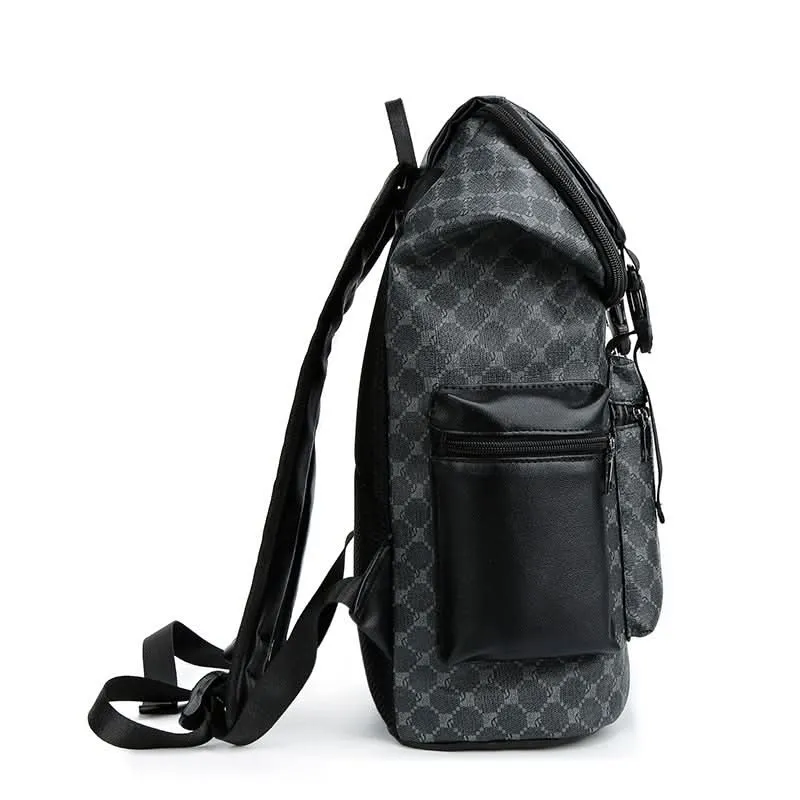 Men's Plaid Oxford Backpack – Shark Face Design