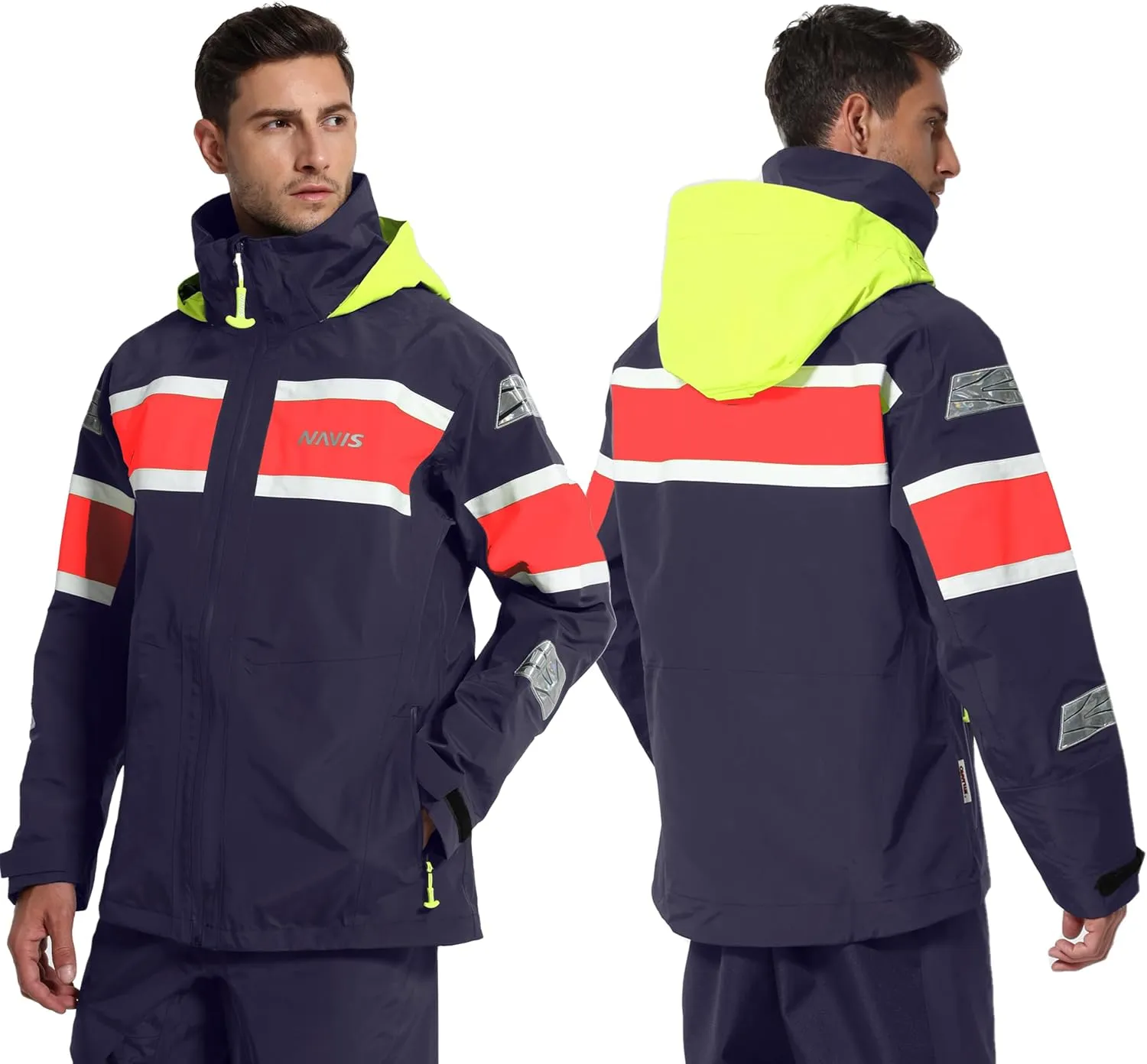 Men's Sailing Jacket - Ocean PRO 3-Layer Shell, Waterproof, Breathable, Durable Coat