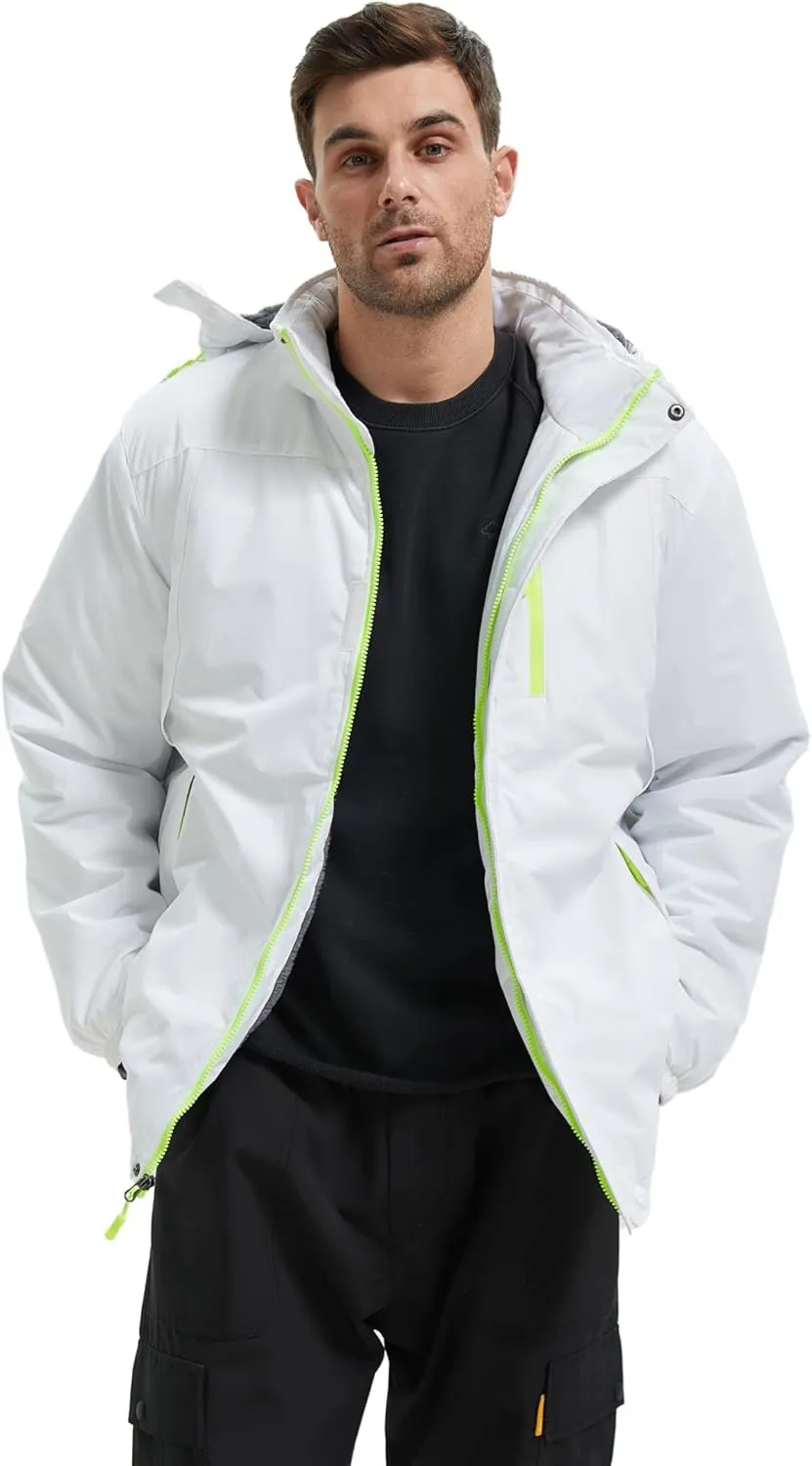 Men’s Skiing Jacket Waterproof windproof Rain Jackets with Hood