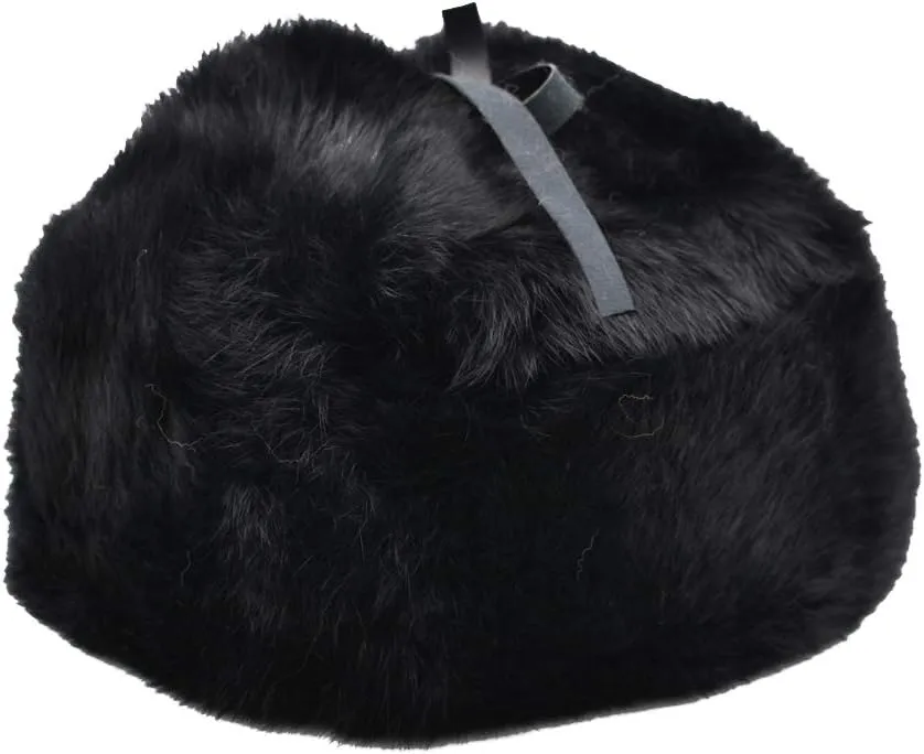 Mens Winter Real Rabbit Fur Aviator Hat Russian Ushanka Earflap Trapper Hats