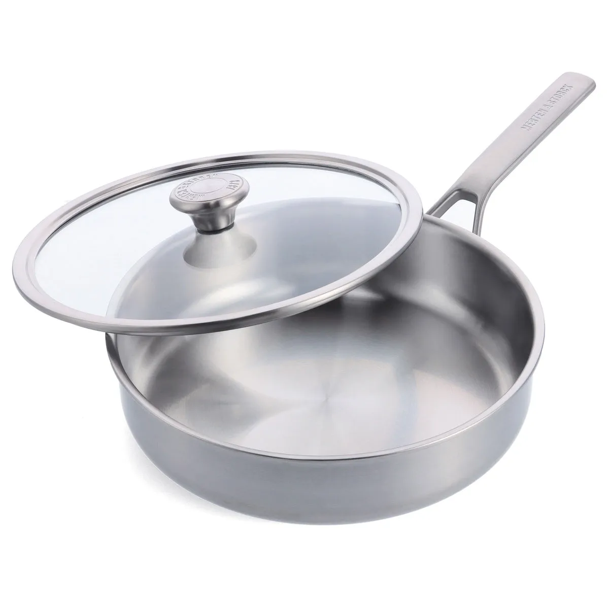 Merten & Stork - Stainless Steel Sauté Pan with Lid, 3.5 Quart
