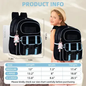 Mesh Backpack for School Heavy Duty, See Through Backpack for Women Men Student Diving Travel(3 sizes)