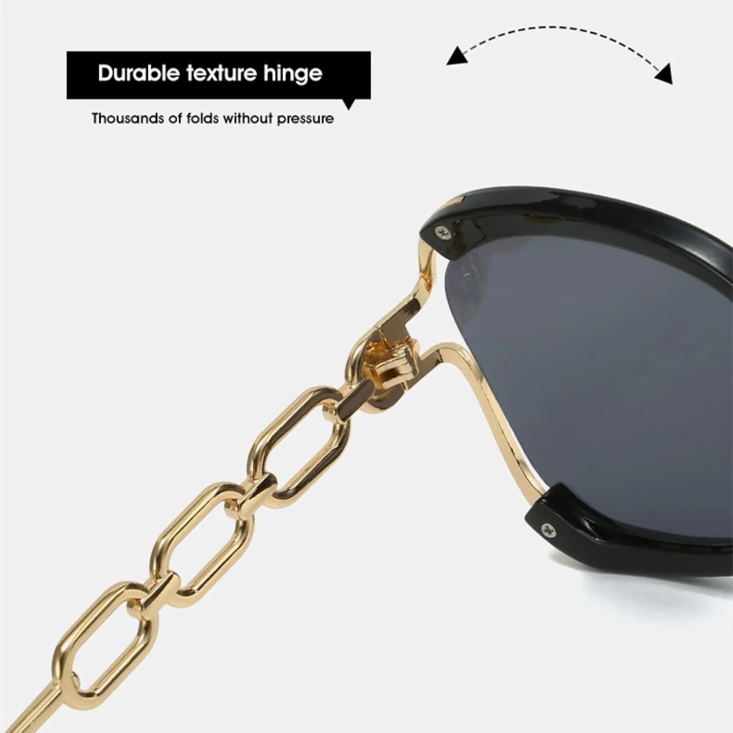 Metal Hollow-out Chain Leg Sunglasses Fashion Trend Street Catwalk Sunglasses