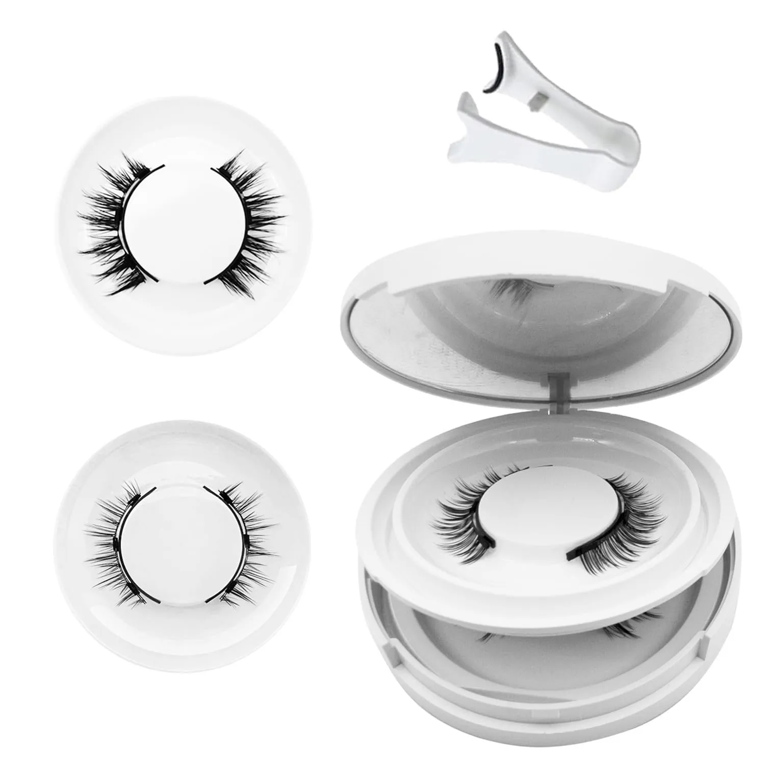 Meylora Magnetic Lashes,Meylora Magnetic Eyelashes with Applicator Reusable Eyelashes Magnet without Eyeliner Natural Look No Glue or Liner Needed for Women(Simple Iris)