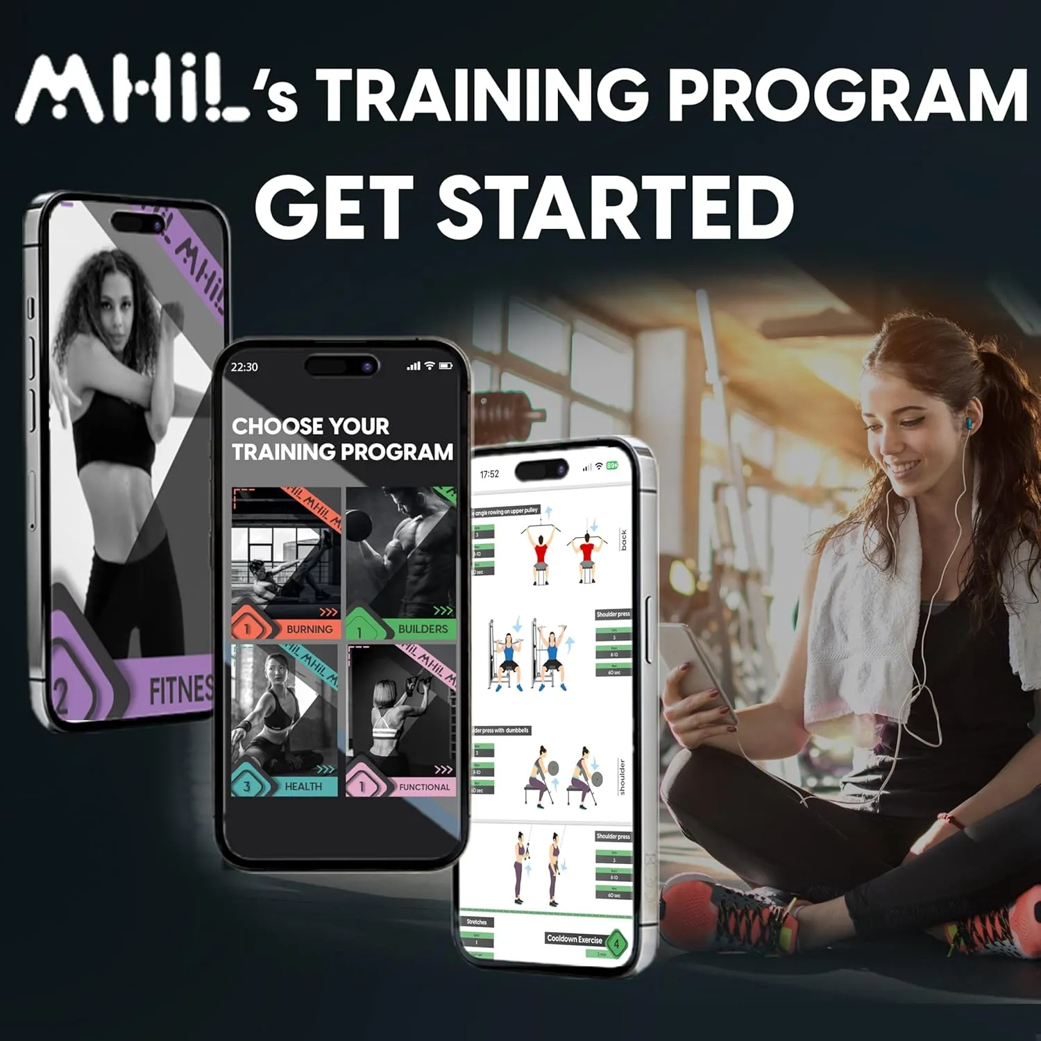 MhIL Workout Gloves for Women – Comfortable Gym Gloves for Women with Hand Protection and Enhanced Grip – Weight Lifting Glove for Womens with Wrist Wraps Support for Safety, Hygiene and Style