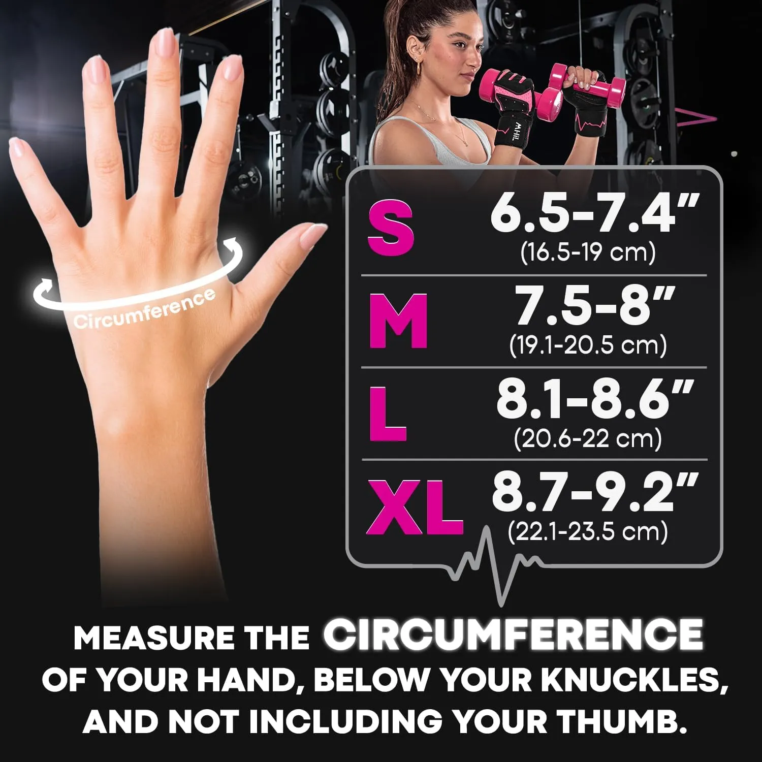 MhIL Workout Gloves for Women – Comfortable Gym Gloves for Women with Hand Protection and Enhanced Grip – Weight Lifting Glove for Womens with Wrist Wraps Support for Safety, Hygiene and Style