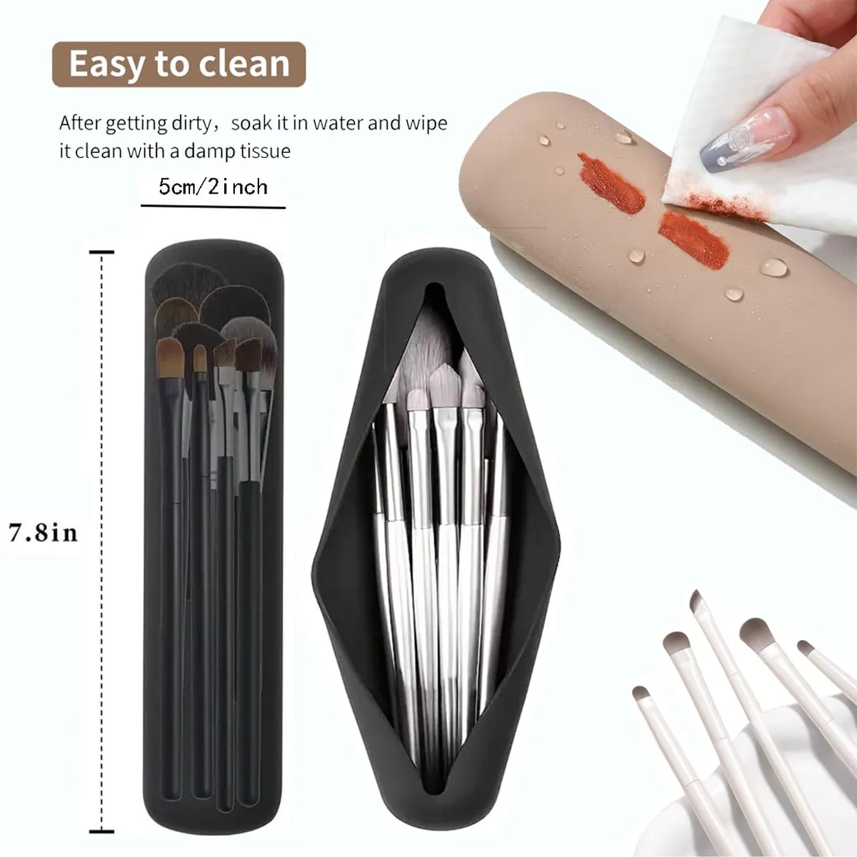 Microblading Eyebrow Pen & Pencil - Dark Brown, 2 in 1 Magic Makeup Brow Pencil & Brush, 3D & Waterproof, Long-Lasting Natural Eyebrow Brush (Black   Brown)