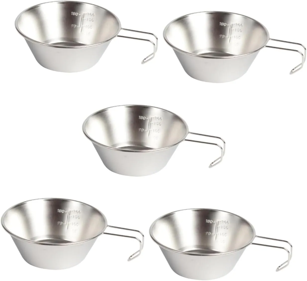 Milisten Stainless Steel Salad Bowl Pet Fire Food Bowl Mugs Camping Cookware Cup Flask Camping Sink Coffee Mug