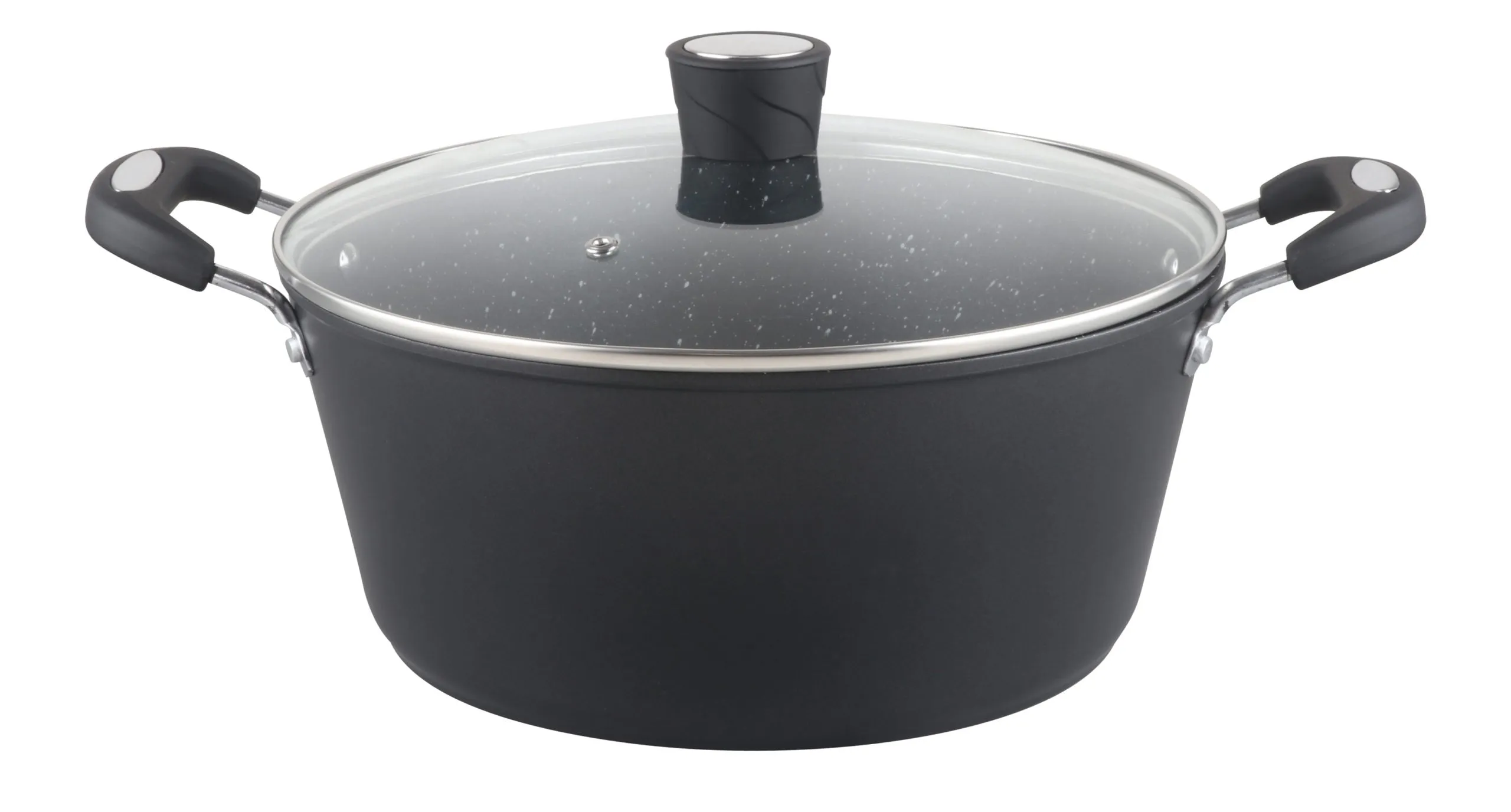Millvado Black Rainbow Non Stick Pot 4.5qt 2pc