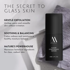 Monopoli Skin Clear Confidence BHA Serum | Achieve Clear, Balanced Skin | White Willow Bark & Sophora Flavescens | Teens and Adults with Acne-Prone Skin | Single 30ml