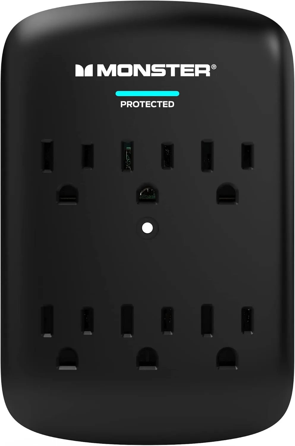 Monster Wall Tap Plug 6-Outlet Extender with Outlet Surge Protector for Home, Travel, Office, Home Appliances, Computers, and Smart Phone Devices – 300J and ETL Listed