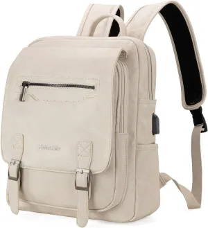Montana West Laptop Backpack Purse for Women Men Unisex Vintage Backpack Casual Daypack for Travel Work with USB Charging Port
