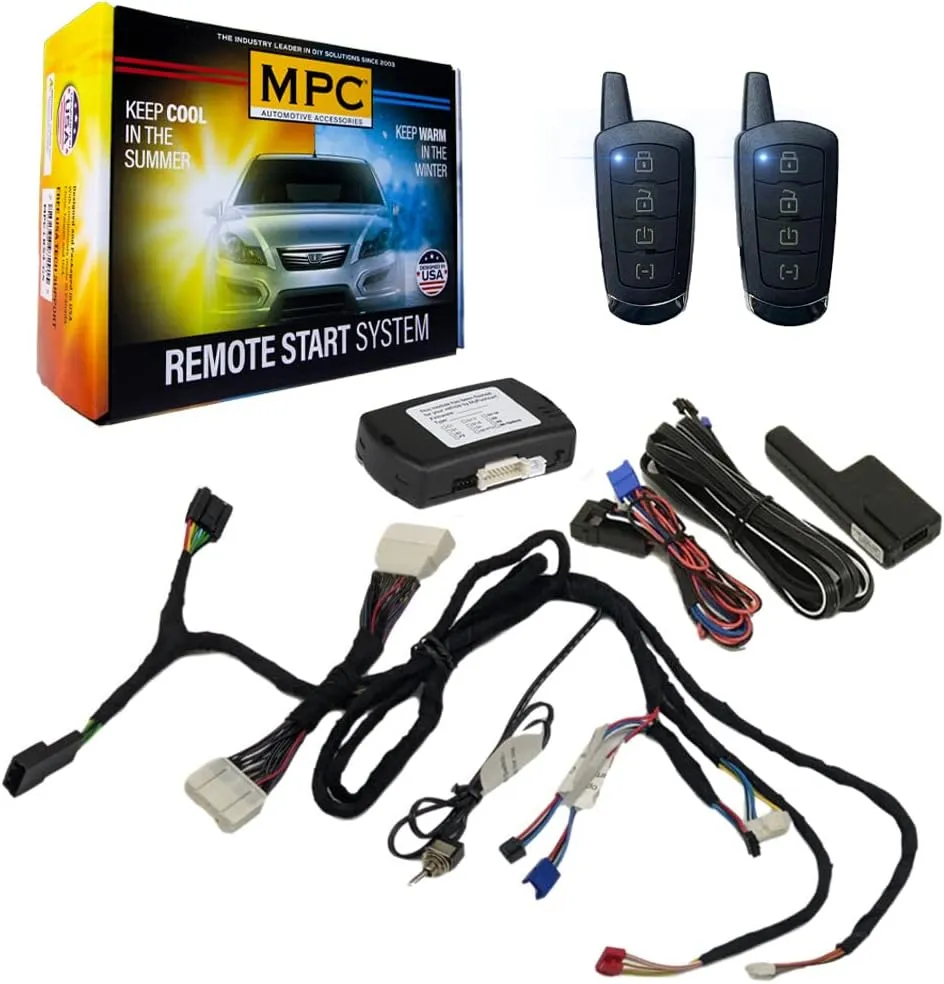 MPC Plug N Play Remote Starter Compatible with 2018-2019 Lexus NX300 |Gas| |Push to Start| with T-Harness - (2) Extended Range 4-Button 2-Way Remotes - Up to 1,500 ft - Firmware Preloaded