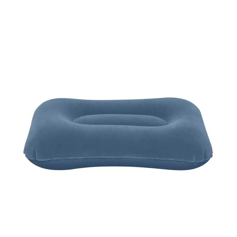 (MR.DIY) BESTWAY Flocked Travel Inflatable Air Sleeping Pillow (42cm x 26cm x 10cm)