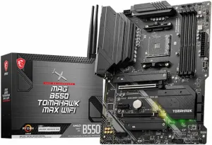 MSI MAG B550 Tomahawk MAX WiFi Gaming Motherboard (AMD Ryzen 5000 Series, AM4, DDR4, PCIe 4.0, SATA 6Gb/s, M.2, USB 3.2 Gen 2, HDMI/DP, Wi-Fi 6E, Bluetooth 5.2, 2.5Gbps LAN, ATX) MSI MAG B550 Tomahawk MAX WiFi Gaming Motherboard (AMD Ryzen 5000 Series, AM4, DDR4, PCIe 4.0, SATA 6Gb/s, M.2, USB 3.2 Gen 2, HDMI/DP, Wi-Fi 6E, Bluetooth 5.2, 2.5Gbps LAN, ATX)