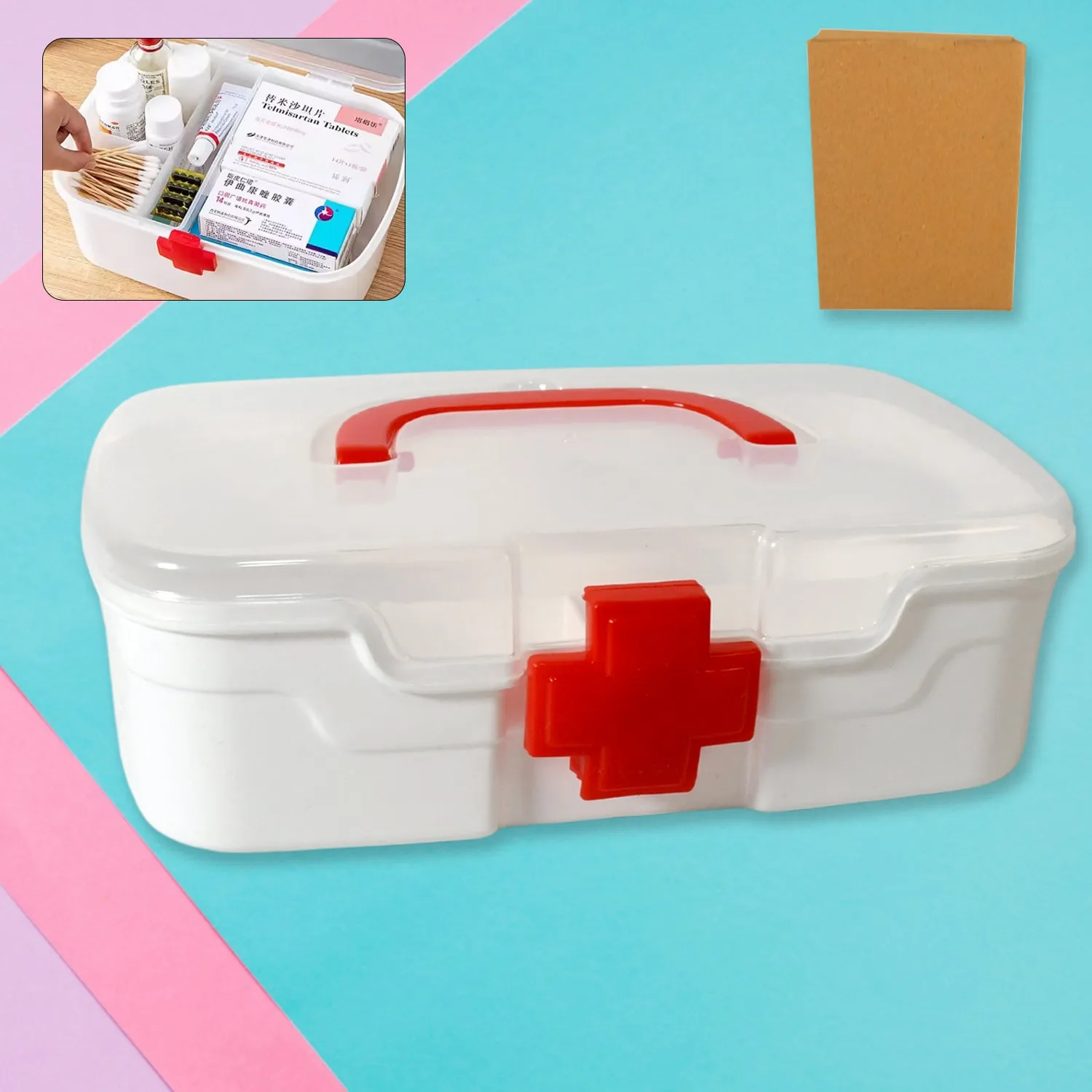 Multi-Purpose Medical Box with Detachable Tray (1pc)