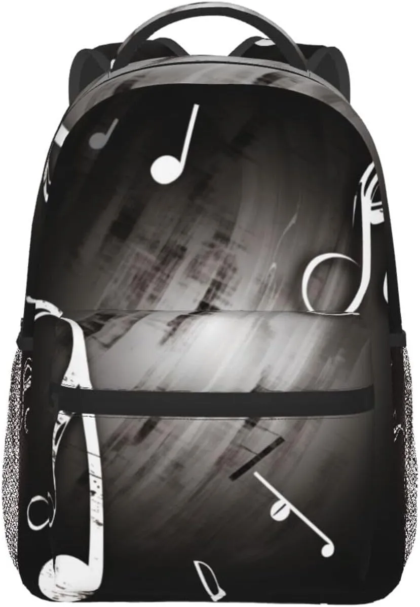 Music Notes Backpack for Men Women Casual Daypack Laptop Backpack Computer Bag Travel Laptop Bag