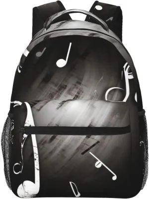 Music Notes Backpack for Men Women Casual Daypack Laptop Backpack Computer Bag Travel Laptop Bag